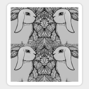 Lop Bunny Autumn Pattern Sticker